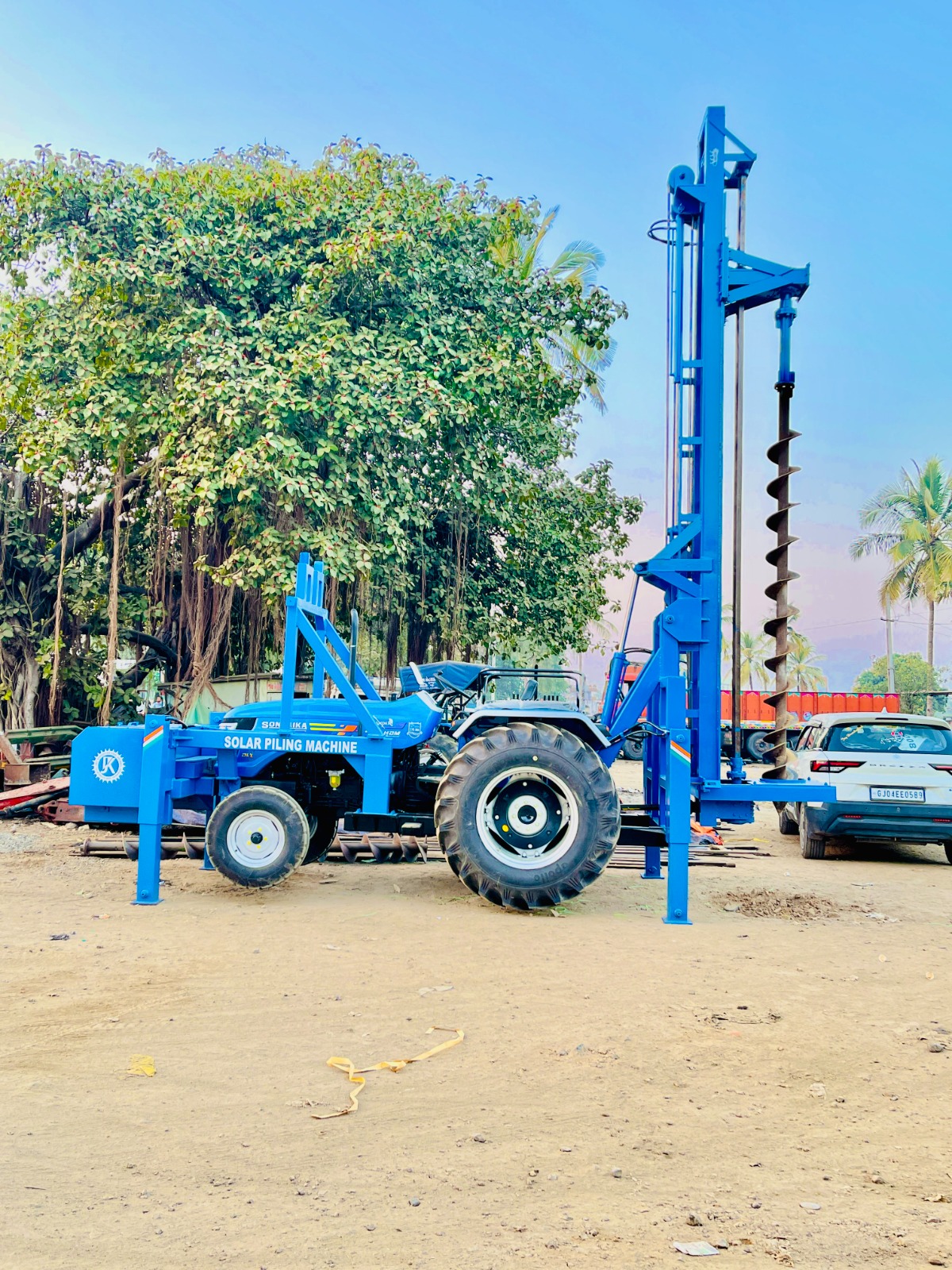 Tractor Mounted PTO Operated Piling Machine